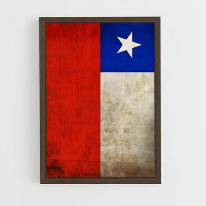 ap-chile flag-2 cadre Bois foncé