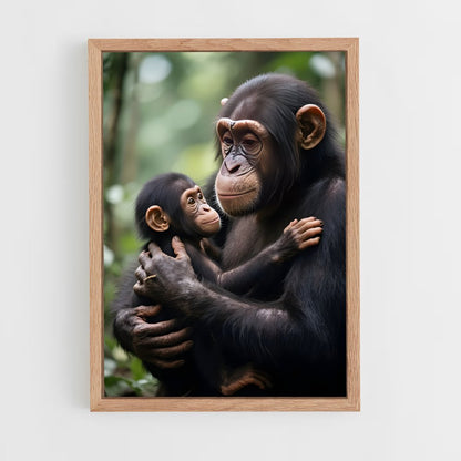 ap-chimpanzee-10 cadre Bois clair