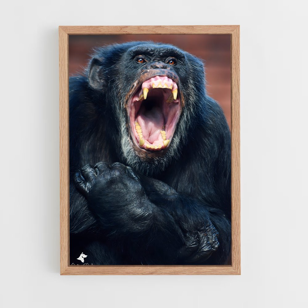 ap-chimpanzee-12 cadre Bois clair