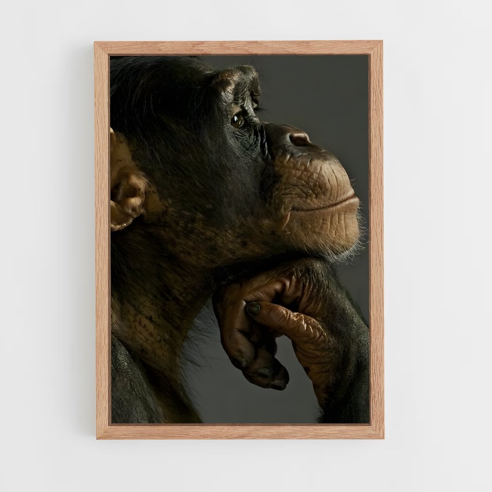 ap-chimpanzee-8 cadre Bois clair