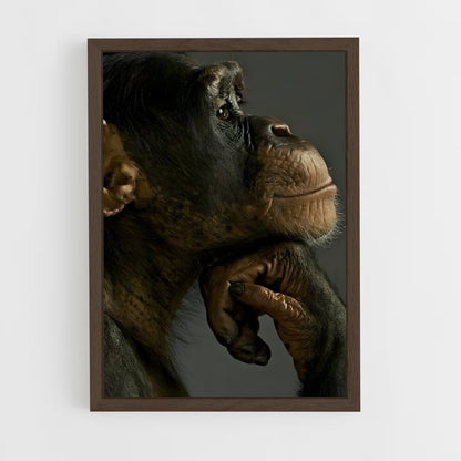 ap-chimpanzee-8 cadre Bois foncé