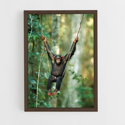 ap-chimpanzee-9 cadre Bois foncé