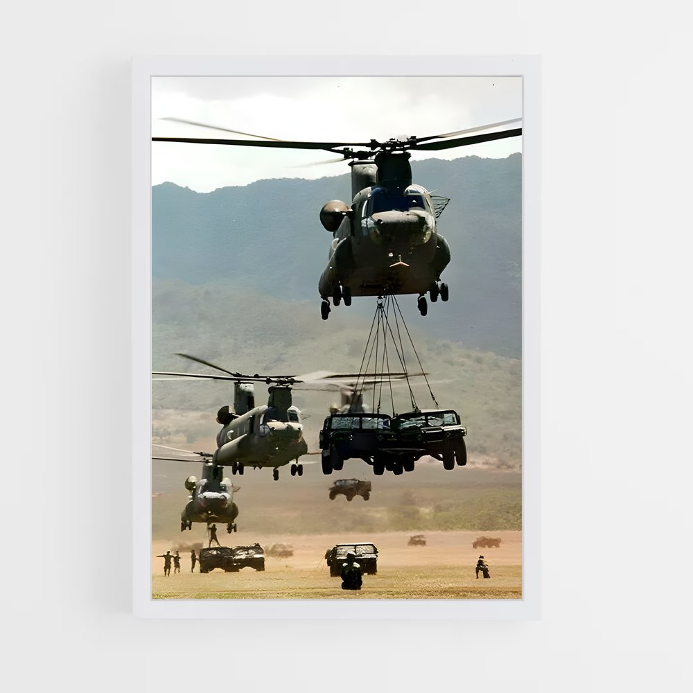 ap-chinook ch-47-6 cadre Blanc