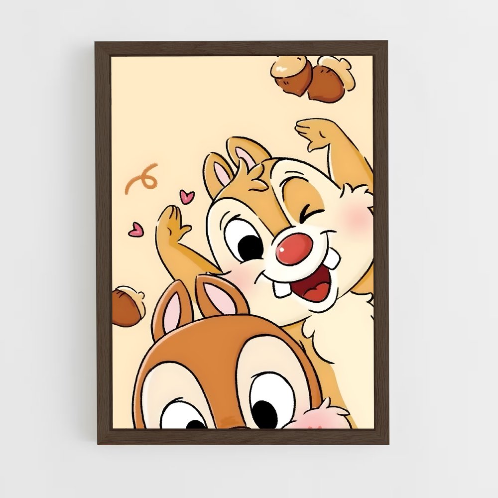 ap-chip and dale-1 cadre Bois foncé