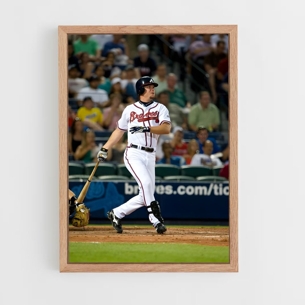 ap-chipper jones-1 cadre Bois clair