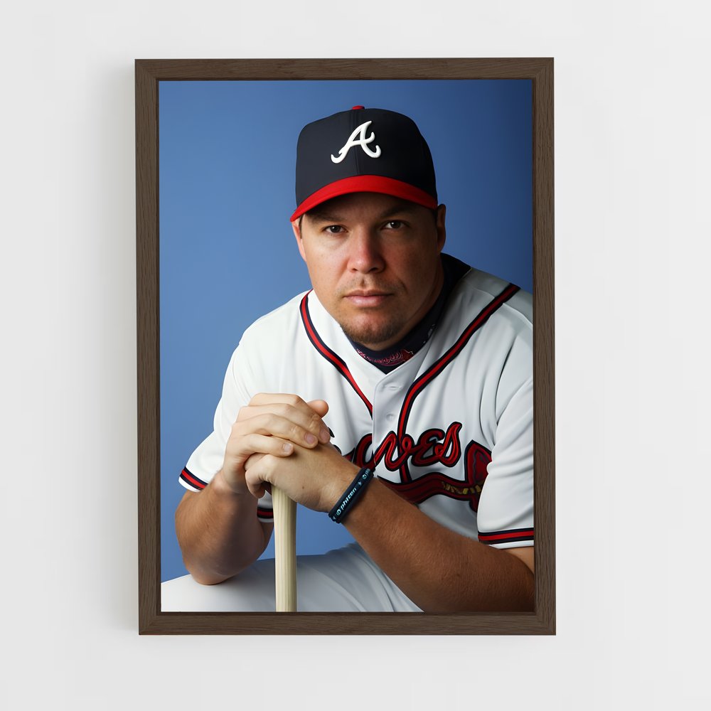 ap-chipper jones-2 cadre Bois foncé