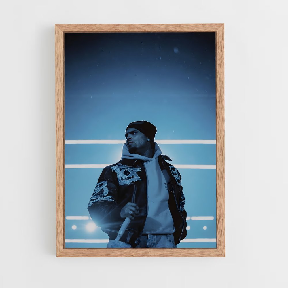 ap-chris brown-5 cadre Bois clair