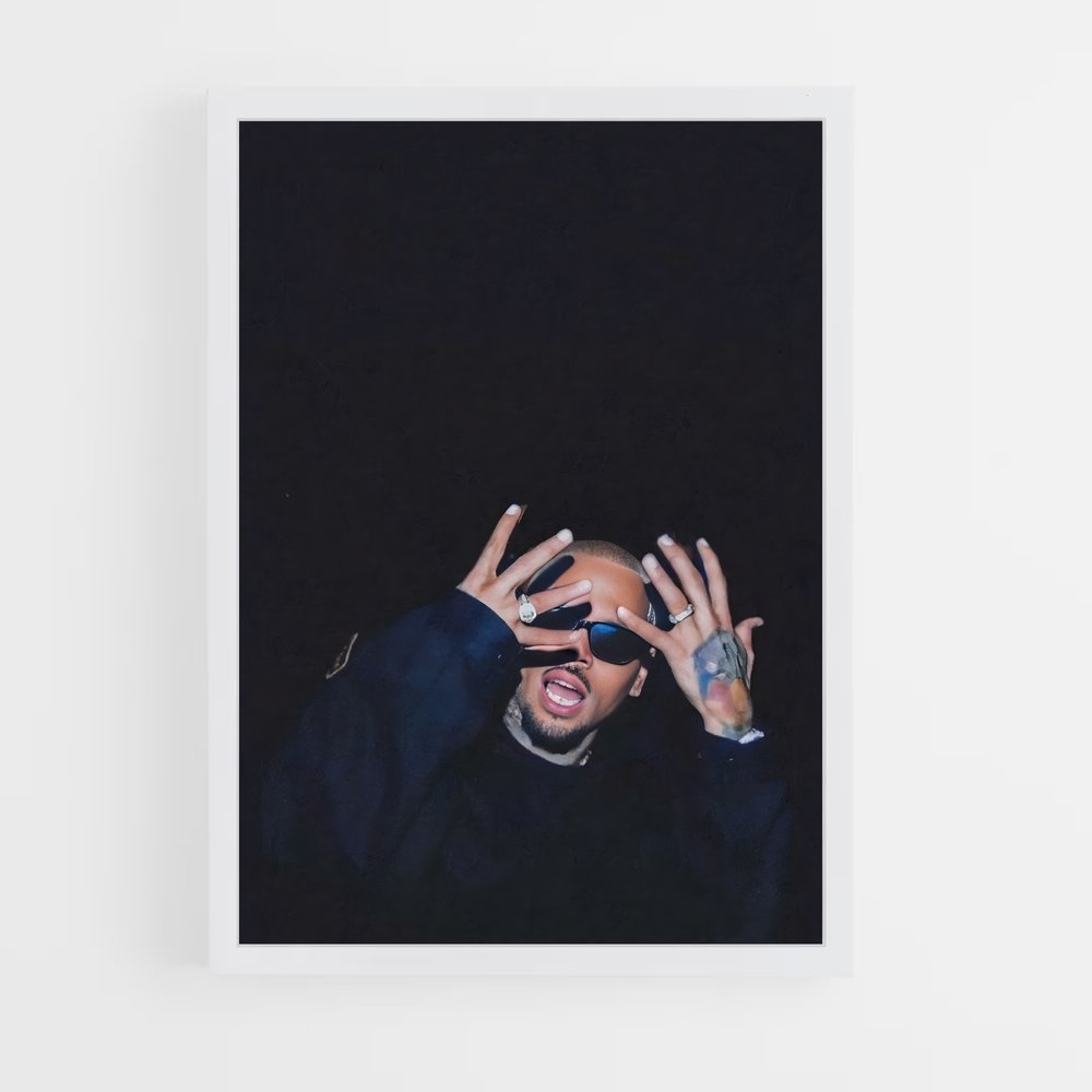ap-chris brown-8 cadre Blanc