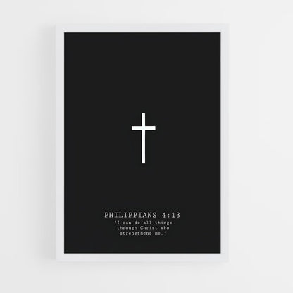 ap-christian cross-9 cadre Blanc
