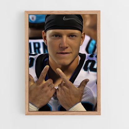ap-christian mccaffrey-1 cadre Bois clair