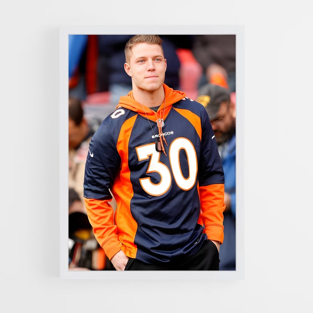 ap-christian mccaffrey-2 cadre Blanc