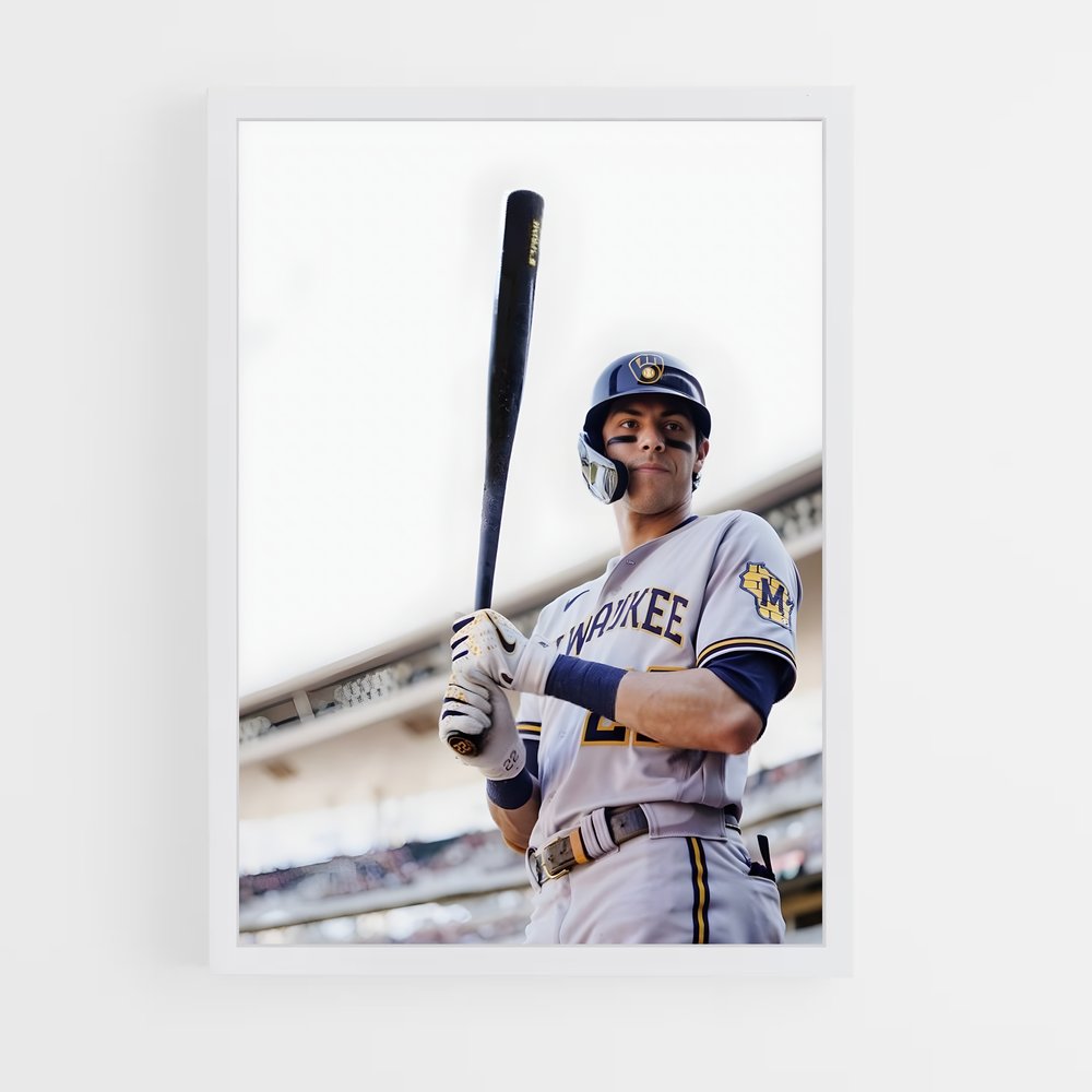 ap-christian yelich-3 cadre Blanc