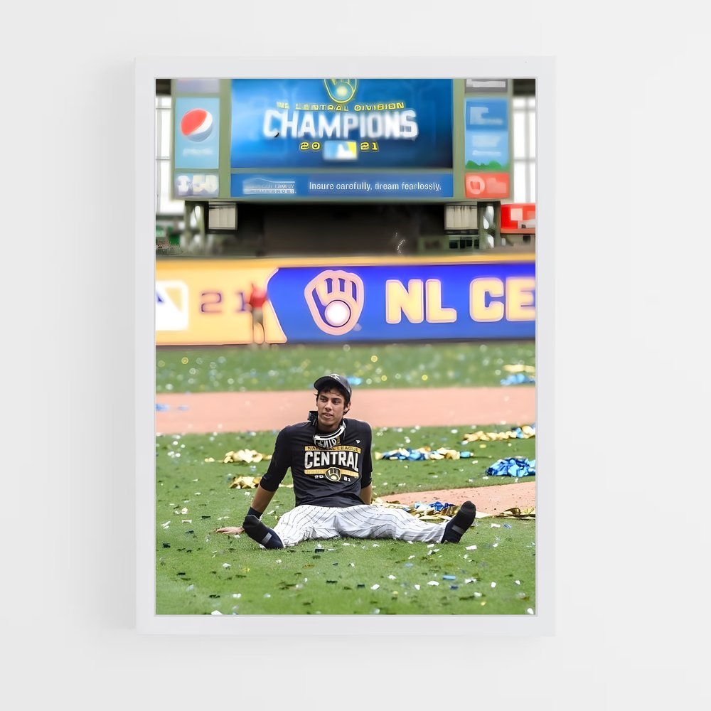 ap-christian yelich-7 cadre Blanc