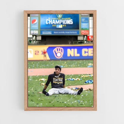 ap-christian yelich-7 cadre Bois clair