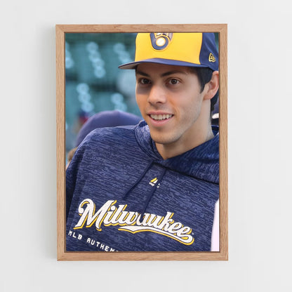 ap-christian yelich-8 cadre Bois clair