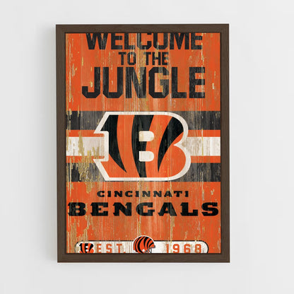 ap-cincinnati bengals-6 cadre Bois foncé