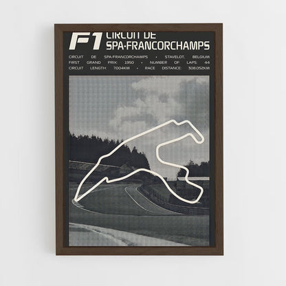 ap-circuit de spa-francorchamps belgium-1 cadre Bois foncé