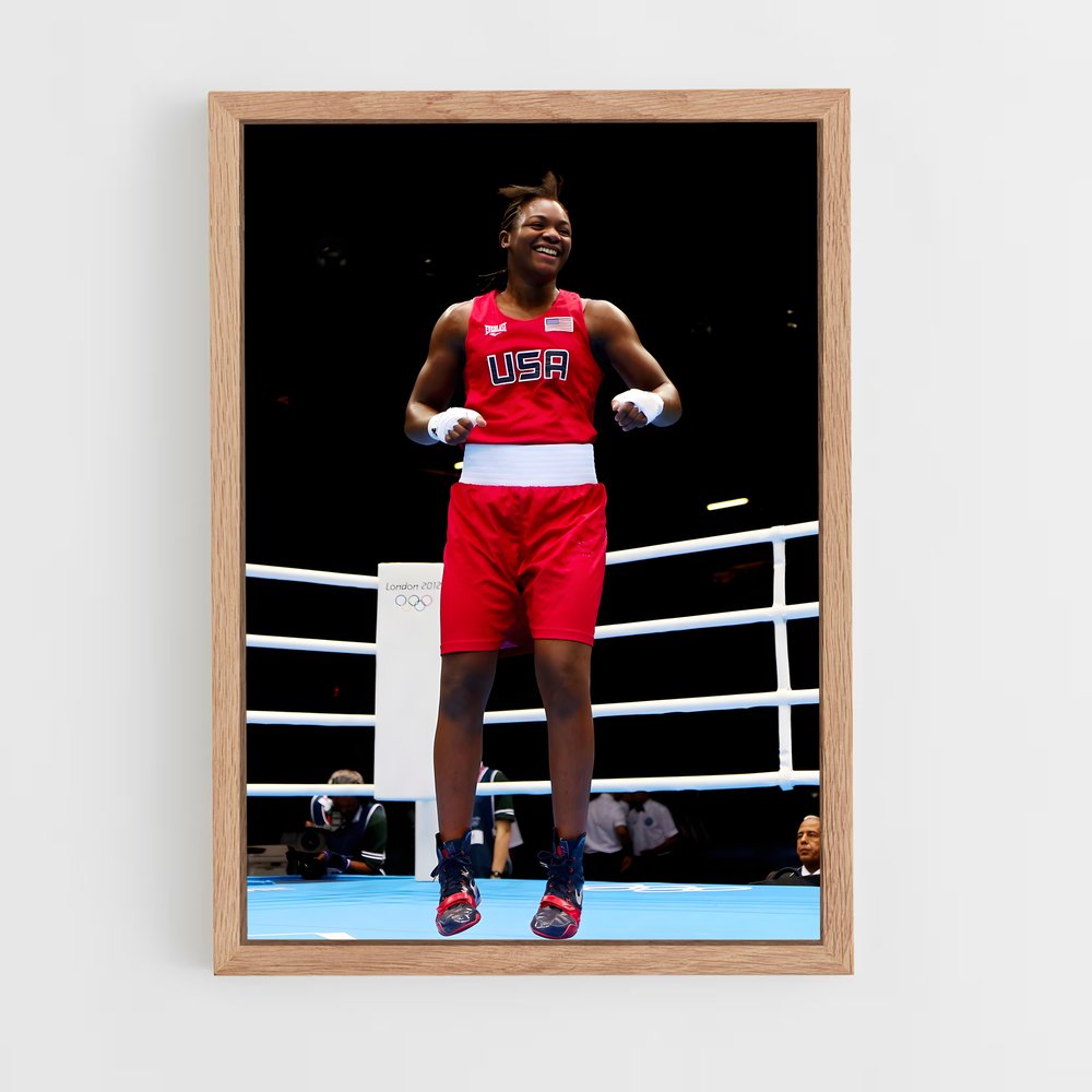 ap-claressa shields-2 cadre Bois clair