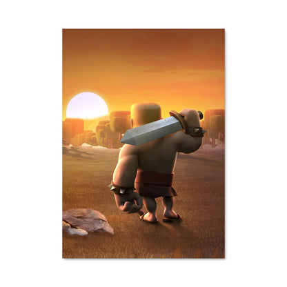 Poster Guerrier Cartoon
