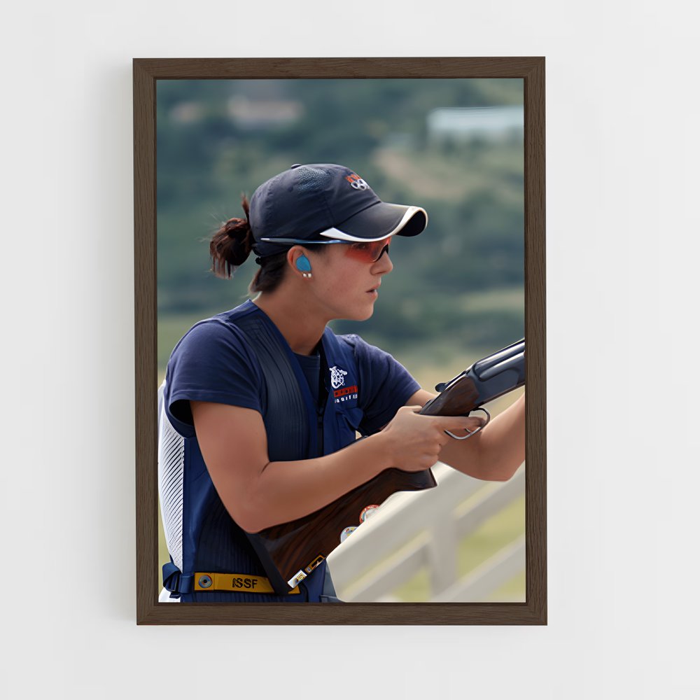 ap-clay pigeon shooting-5 cadre Bois foncé