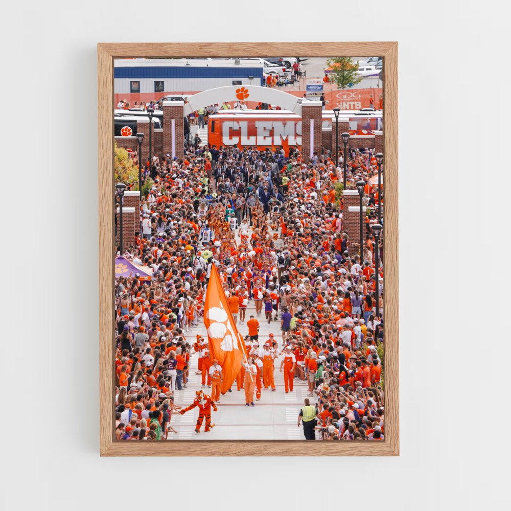 ap-clemson tigers-7 cadre Bois clair