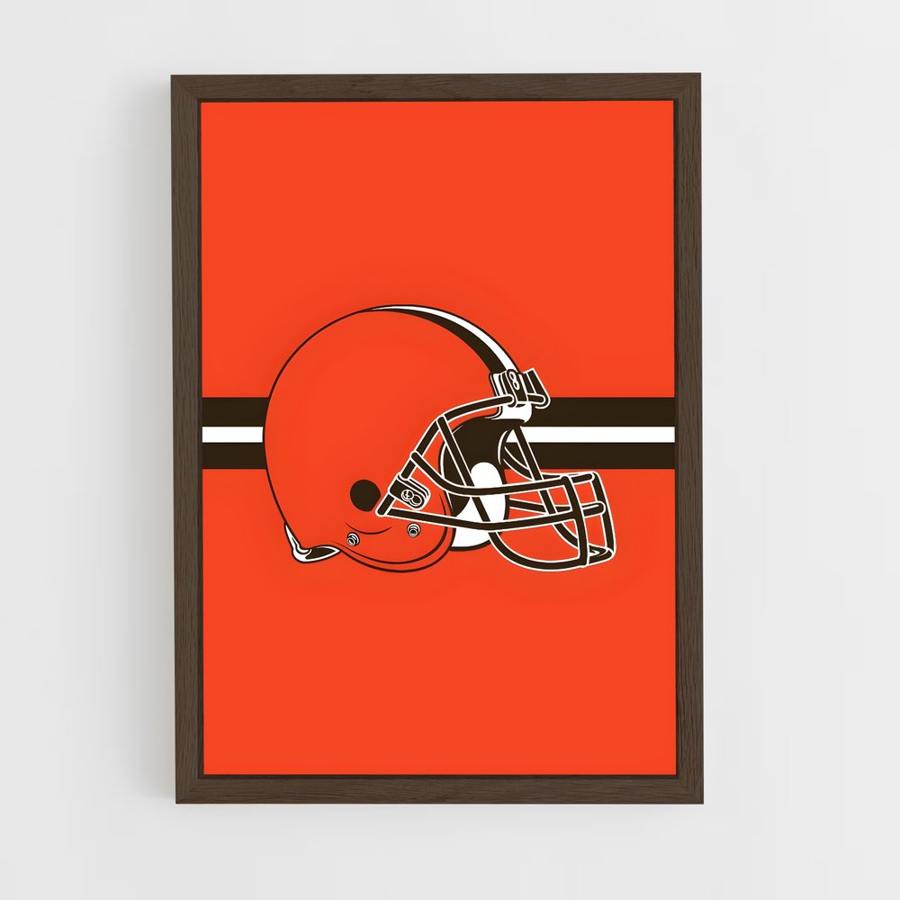 ap-cleveland browns-7 cadre Bois foncé
