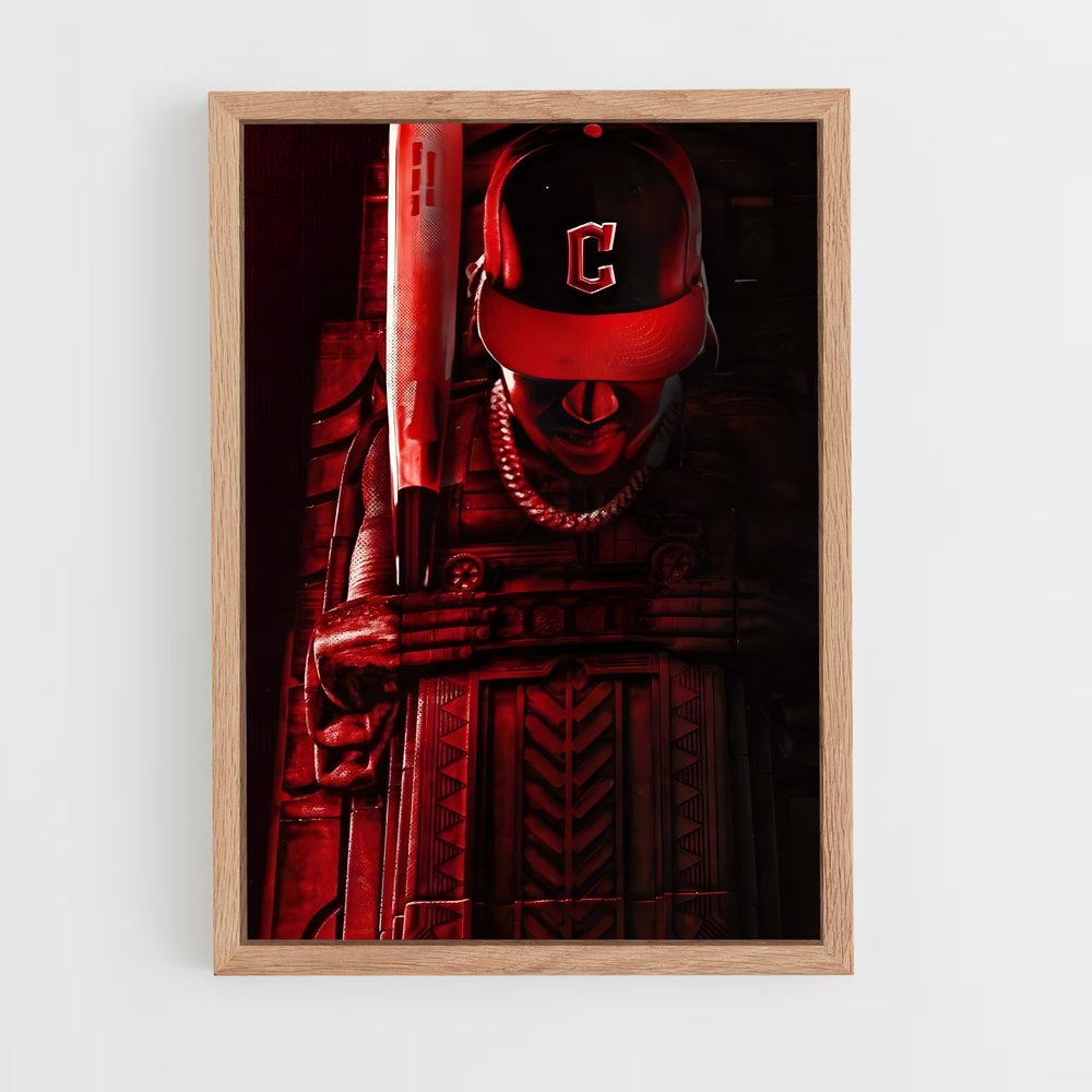 ap-cleveland guardians-3 cadre Bois clair