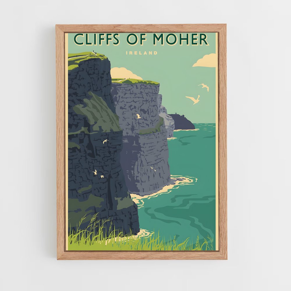 ap-cliffs of moher-4 cadre Bois clair