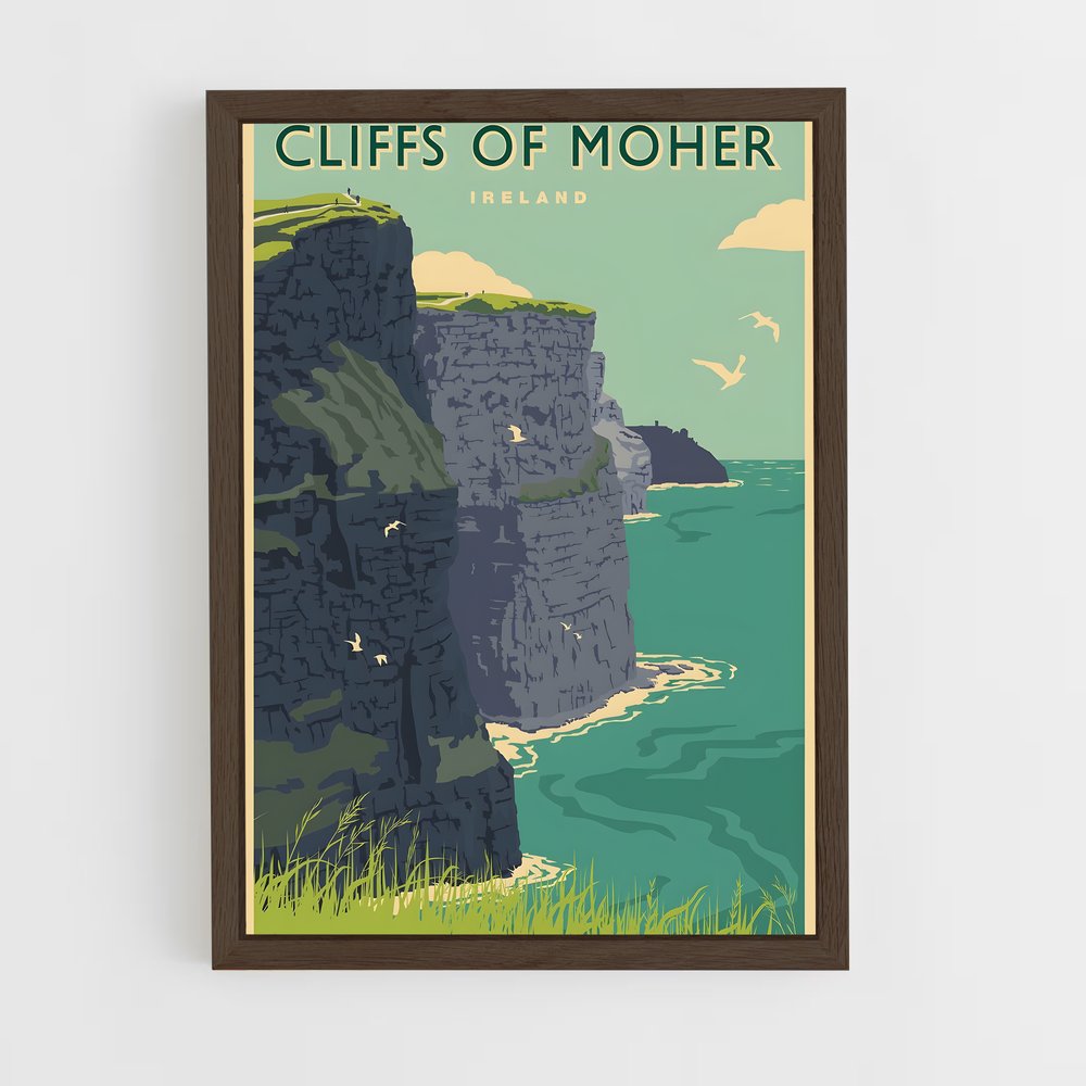 ap-cliffs of moher-4 cadre Bois foncé
