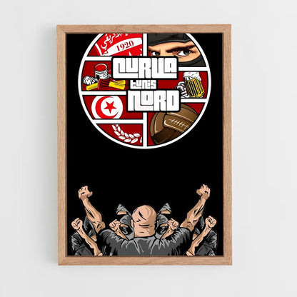 ap-club africain-4 cadre Bois clair