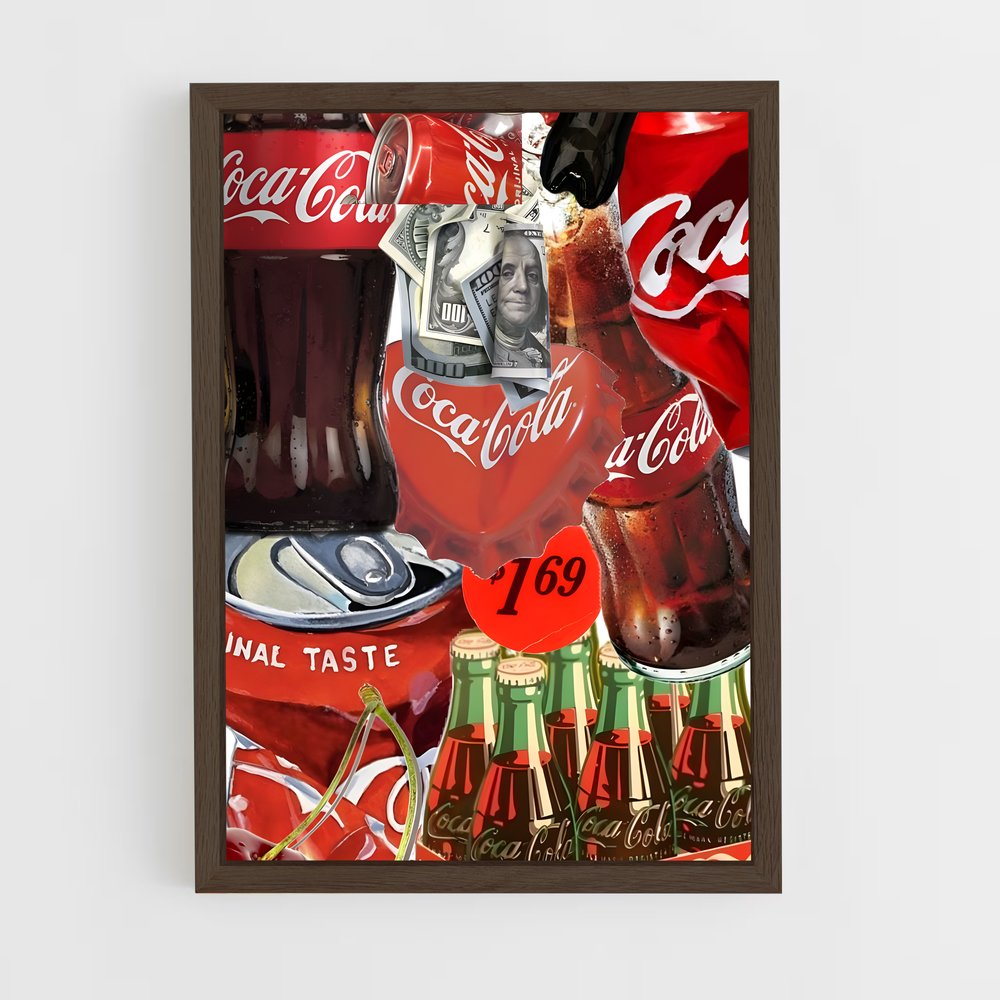 ap-coca cola-3 cadre Bois foncé
