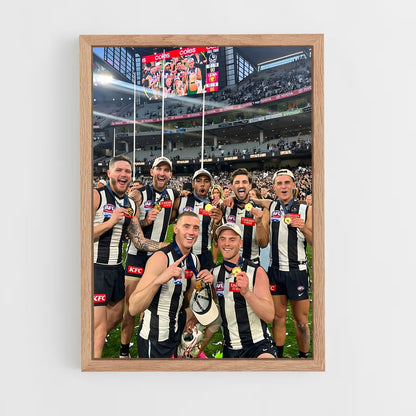 ap-collingwood magpies-2 cadre Bois clair