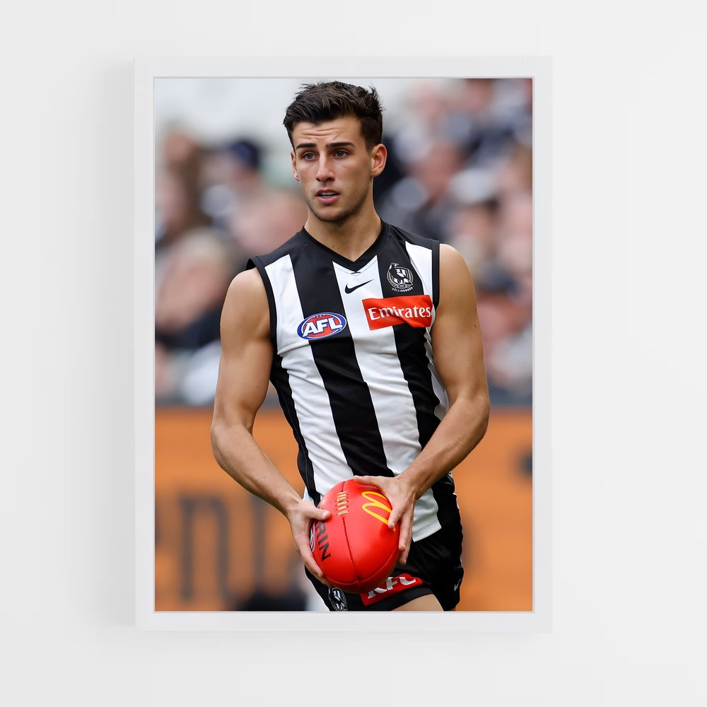ap-collingwood magpies-4 cadre Blanc