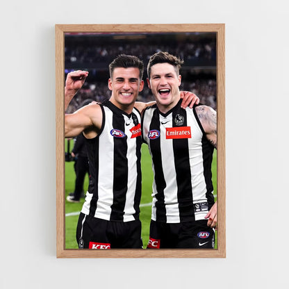 ap-collingwood magpies-9 cadre Bois clair