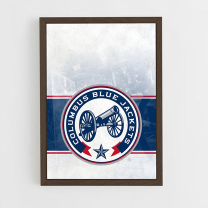 ap-columbus blue jackets-10 cadre Bois foncé
