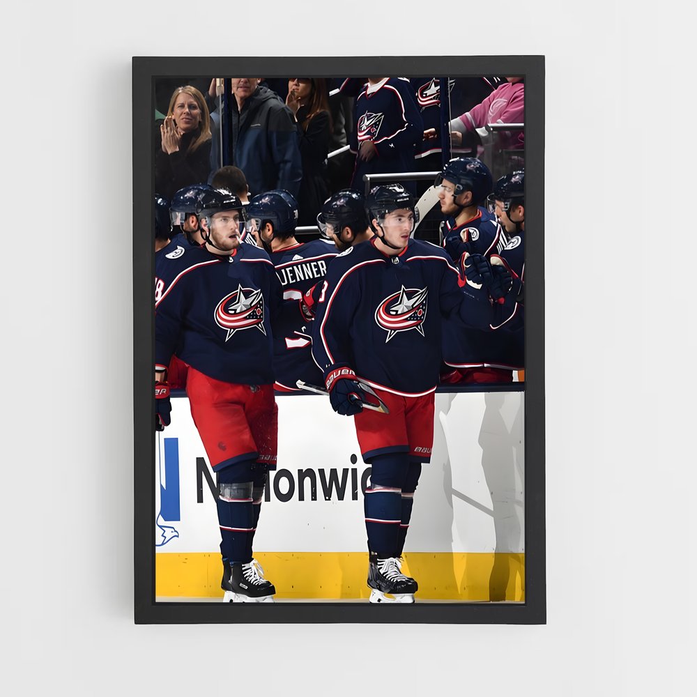 ap-columbus blue jackets-11 cadre Noir