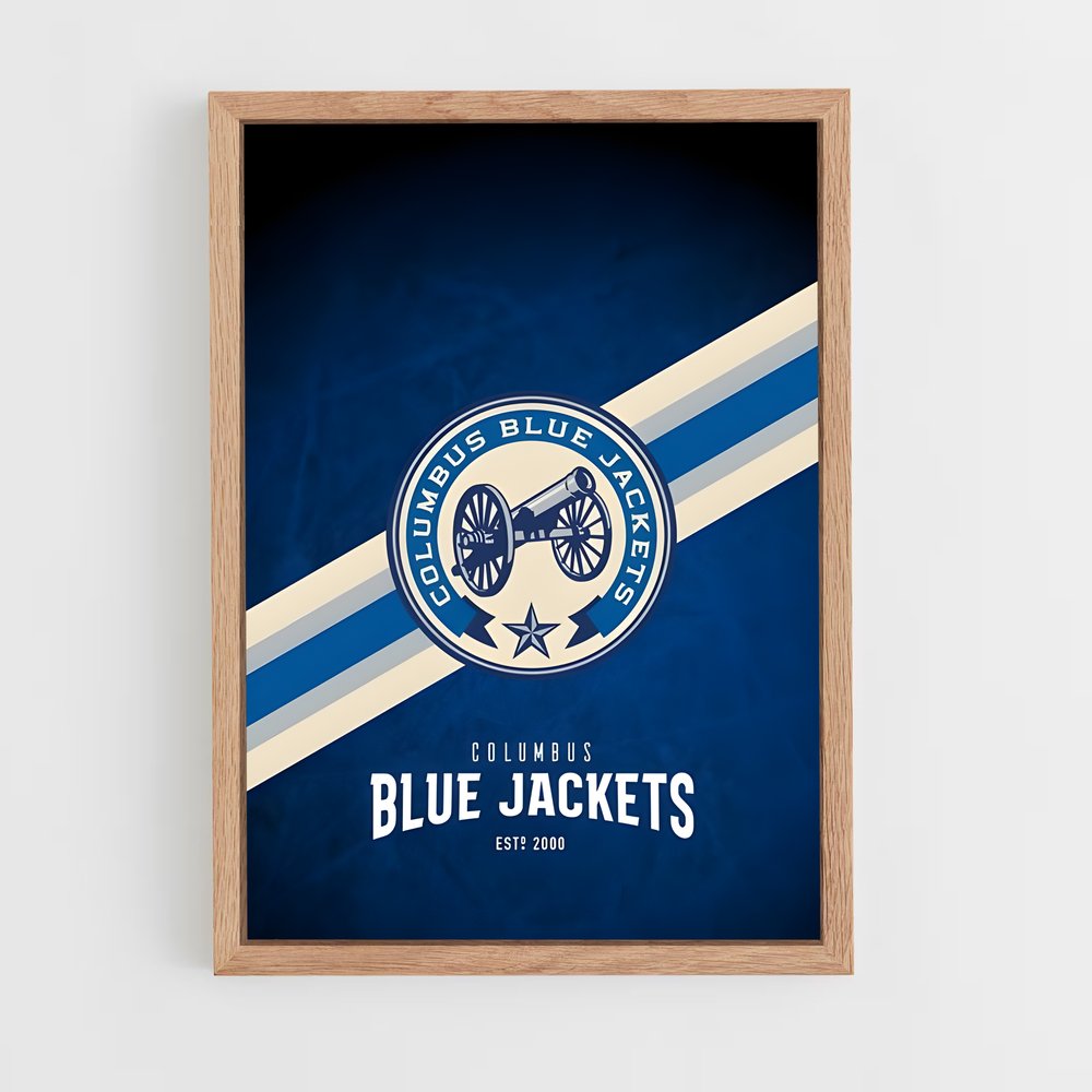 ap-columbus blue jackets-5 cadre Bois clair