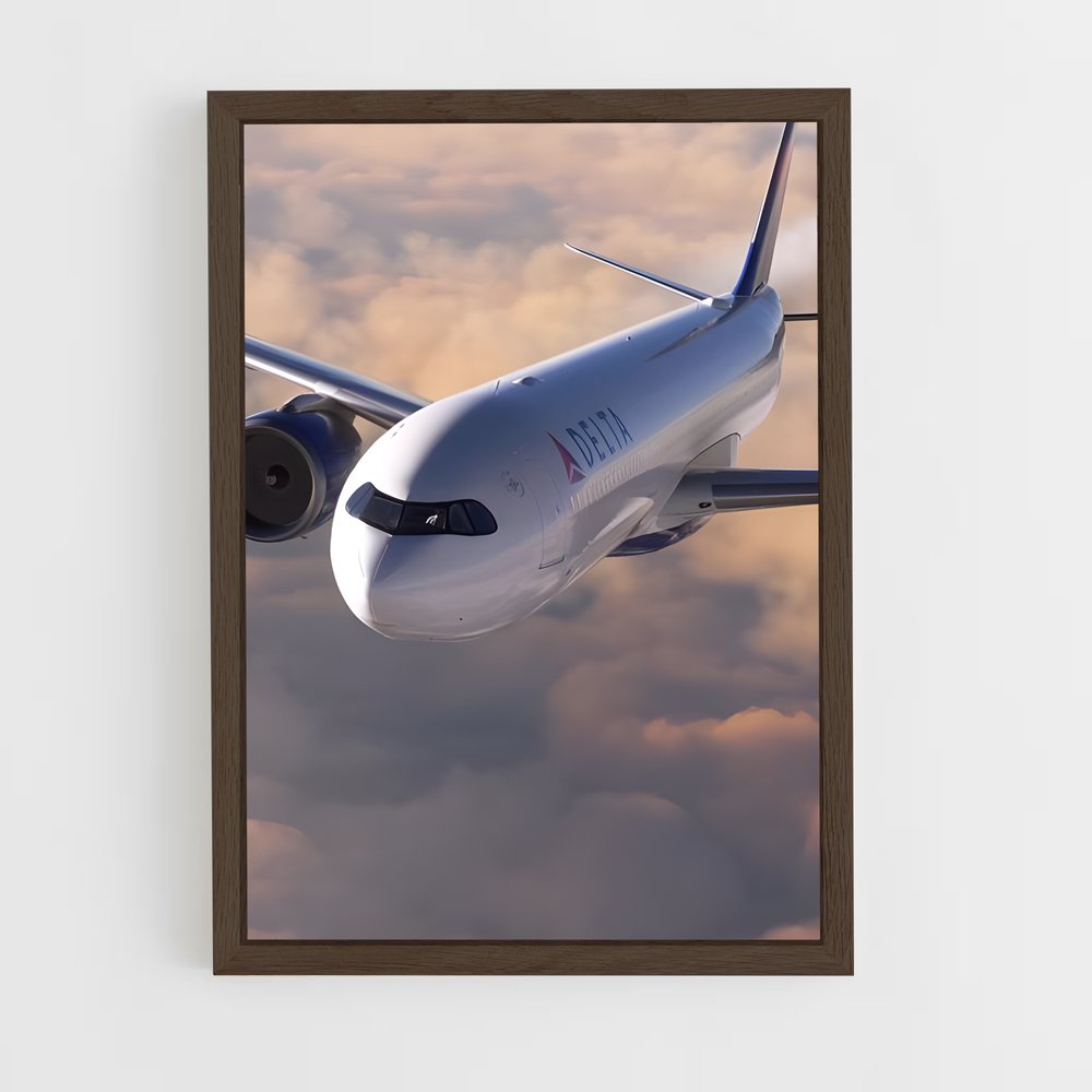 ap-commercial planes-4 cadre Bois foncé