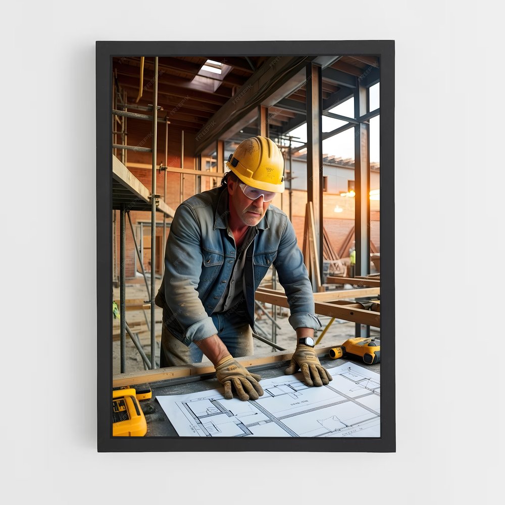 ap-construction worker-13 cadre Noir