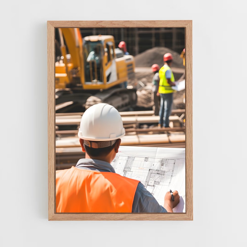 ap-construction worker-4 cadre Bois clair