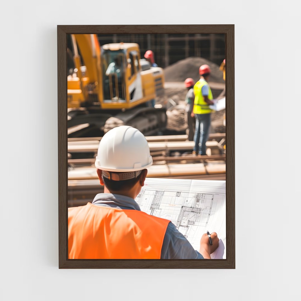 ap-construction worker-4 cadre Bois foncé