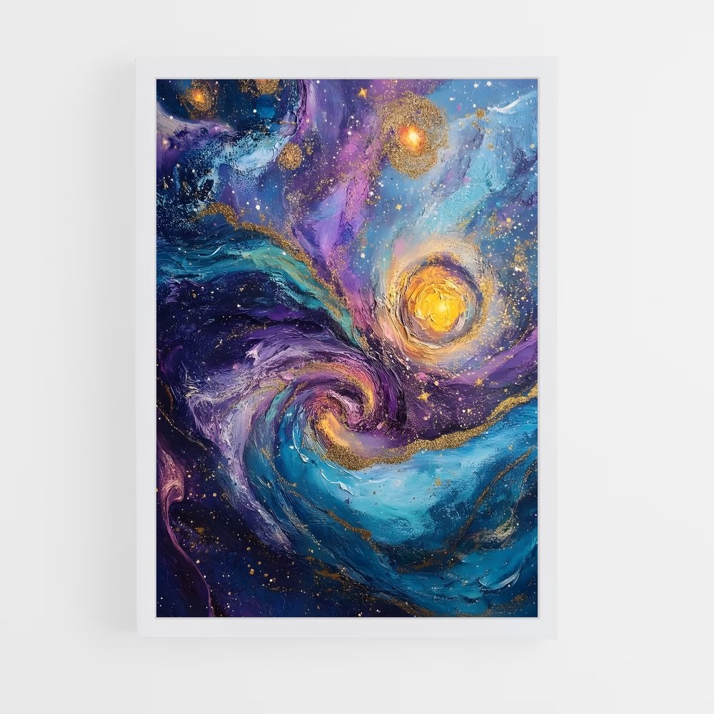 ap-cosmic abstract-2 cadre Blanc