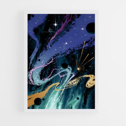 ap-cosmic abstract-3 cadre Blanc