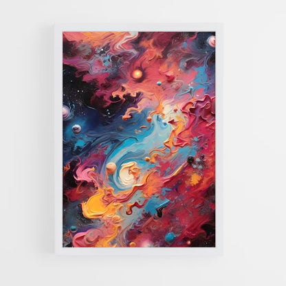 ap-cosmic abstract-4 cadre Blanc