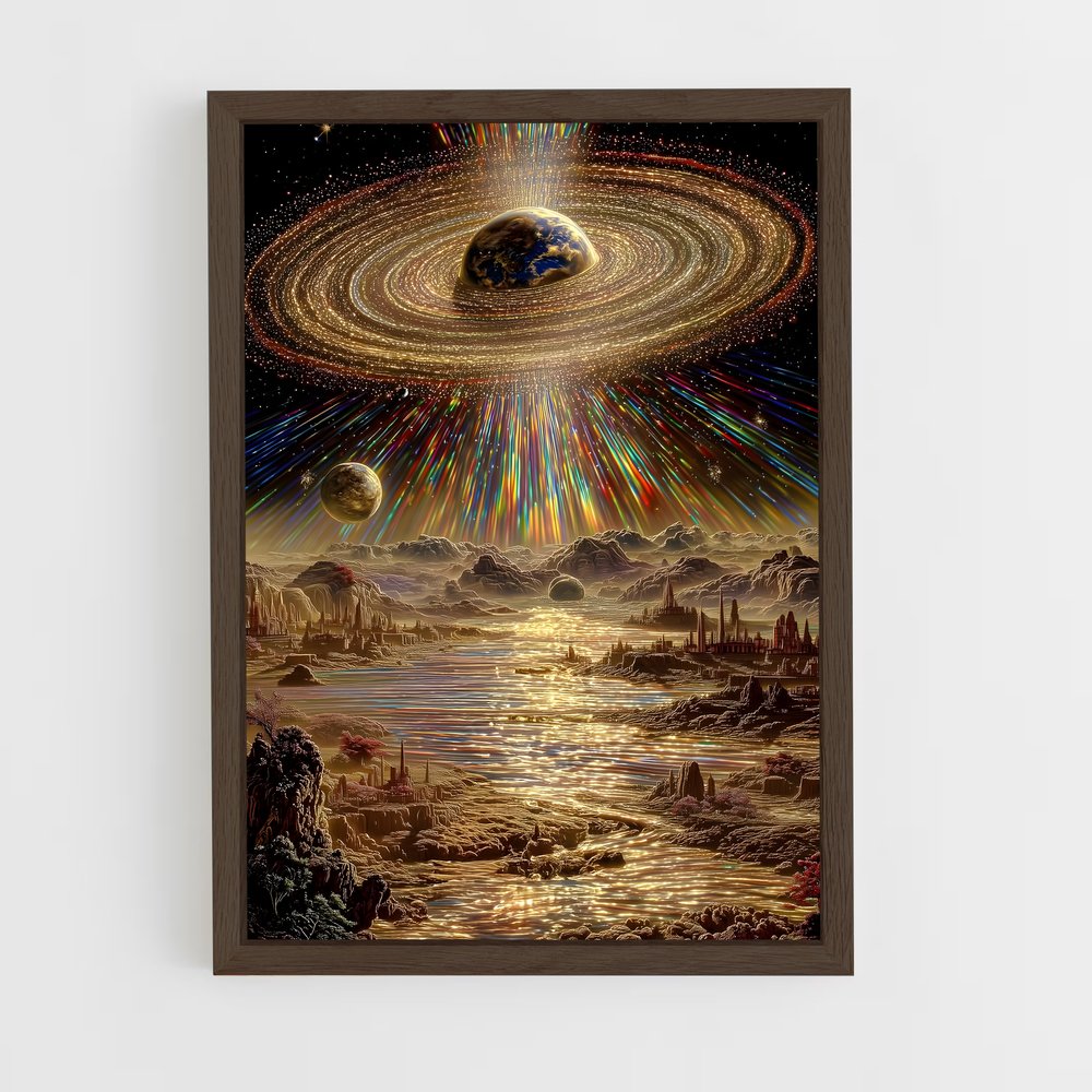 ap-cosmic art-2 cadre Bois foncé