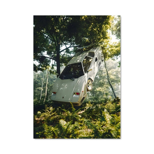 Poster Countach en Forêt