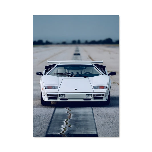 Poster Countach Blanc