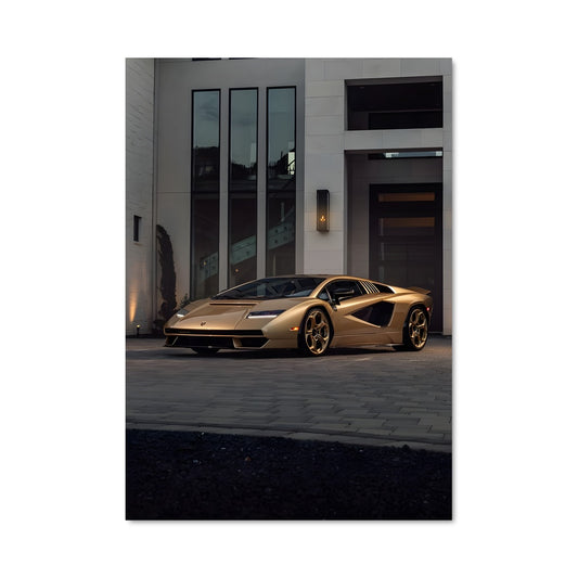 Poster Countach Gold Rush