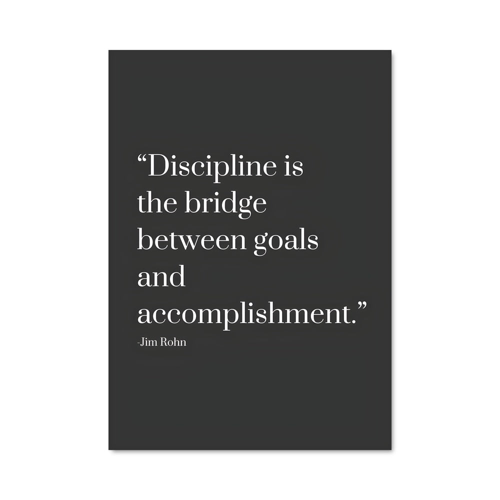 Poster Discipline et Accomplissement