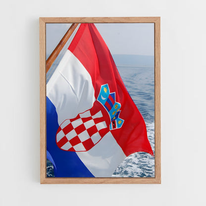 ap-croatia flag-1 cadre Bois clair